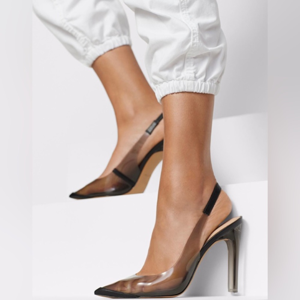 Aldo Feiwai Pump - 4 inch heel (smoke/black) (size 7)